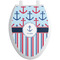 Anchors & Stripes Toilet Seat Decal - Elongated (Personalized)