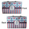 Anchors & Stripes Tote w/Black Handles - Front & Back Views