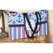 Anchors & Stripes Tote w/Black Handles - Lifestyle View