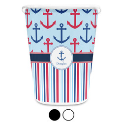 Anchors & Stripes Waste Basket (Personalized)