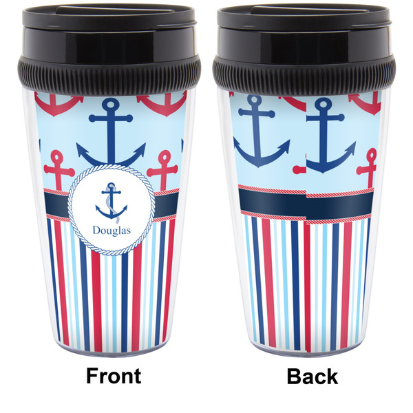 Anchors & Stripes Travel Mug Approval (Personalized)