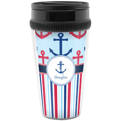 Anchors & Stripes Acrylic Travel Mug without Handle (Personalized)