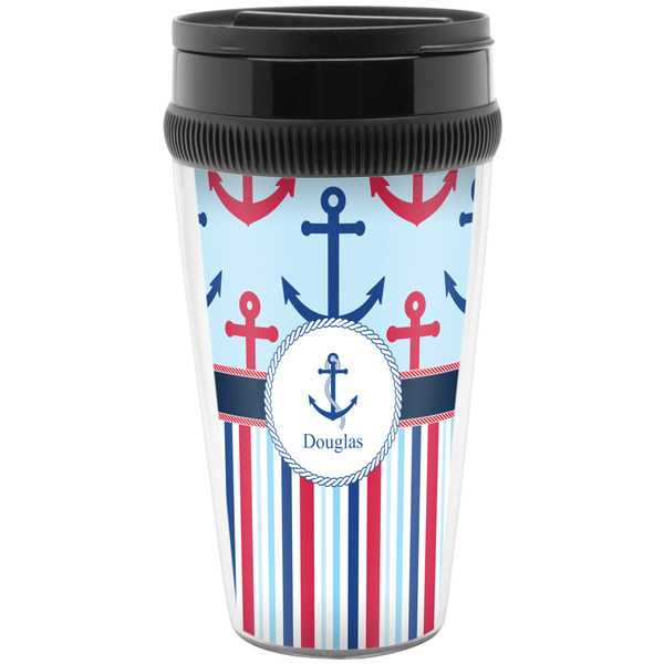 Custom Anchors & Stripes Acrylic Travel Mug without Handle (Personalized)