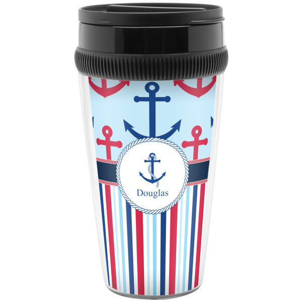 Custom Anchors & Stripes Acrylic Travel Mug without Handle (Personalized)