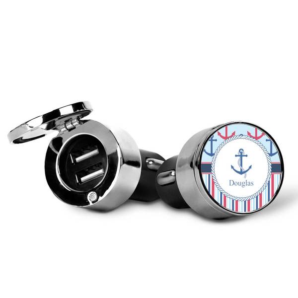 Anchors & Stripes USB Car Charger