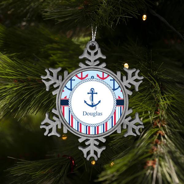 Anchors & Stripes Vintage Snowflake - (LIFESTYLE)