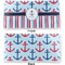 Anchors & Stripes Vinyl Check Book Cover - Front and Back
