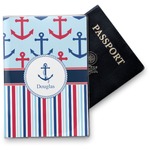 Anchors & Stripes Vinyl Passport Holder (Personalized)