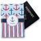 Anchors & Stripes Vinyl Passport Holder - Front