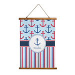 Anchors & Stripes Wall Hanging Tapestry - Tall (Personalized)