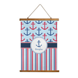 Anchors & Stripes Wall Hanging Tapestry - Tall (Personalized)