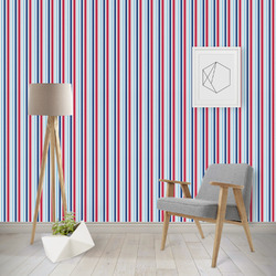Anchors & Stripes Wallpaper & Surface Covering (Water Activated - Removable)