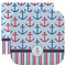 Anchors & Stripes Facecloth / Wash Cloth (Personalized)