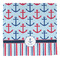 Anchors & Stripes Washcloth - Front - No Soap