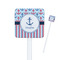 Anchors & Stripes Square Plastic Stir Sticks (Personalized)
