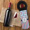 Anchors & Stripes Wine Tote Bag - FLATLAY