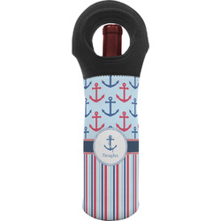 Anchors & Stripes Wine Tote Bag (Personalized)