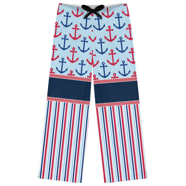 Custom Anchors & Stripes Womens Pajama Pants - XS
