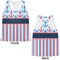 Anchors & Stripes Womens Racerback Tank Tops - Medium - Front and Back