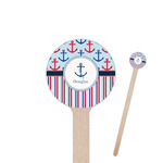 Anchors & Stripes Round Wooden Stir Sticks (Personalized)