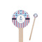 Anchors & Stripes 7.5" Round Wooden Stir Sticks - Single Sided (Personalized)