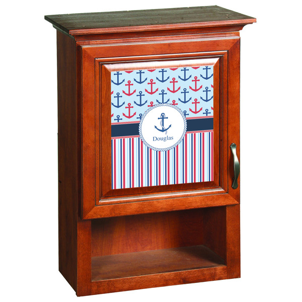 Anchors & Stripes Wooden Cabinet Decal (Medium)
