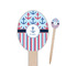 Anchors & Stripes Oval Wooden Food Picks (Personalized)