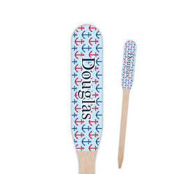 Anchors & Stripes Paddle Wooden Food Picks - Single Sided (Personalized)