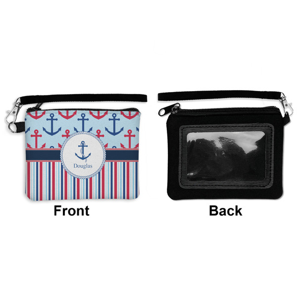 Anchors & Stripes Wristlet ID Cases - Front & Back