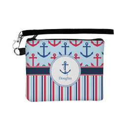Anchors & Stripes Wristlet ID Case w/ Name or Text