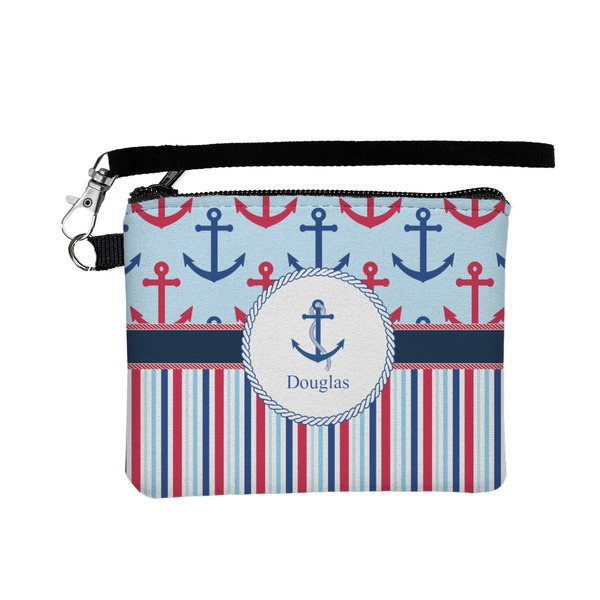 Custom Anchors & Stripes Wristlet ID Case w/ Name or Text