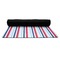 Anchors & Stripes Yoga Mat Rolled up Black Rubber Backing