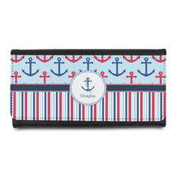 Anchors & Stripes Leatherette Ladies Wallet (Personalized)