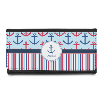 Anchors & Stripes Leatherette Ladies Wallet (Personalized)
