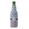 Anchors & Stripes Zipper Bottle Cooler - FRONT (bottle)