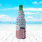 Anchors & Stripes Zipper Bottle Cooler - LIFESTYLE