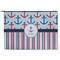 Anchors & Stripes Zipper Pouch Large (Front)