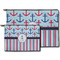 Anchors & Stripes Zippered Pouches - Size Comparison