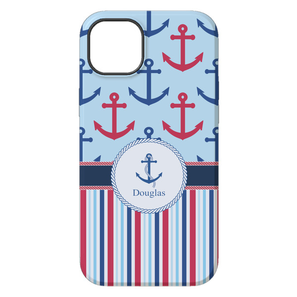 Anchors & Stripes iPhone 14 Plus Tough Case - Back