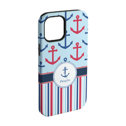 Anchors & Stripes iPhone Case - Rubber Lined - iPhone 15 (Personalized)
