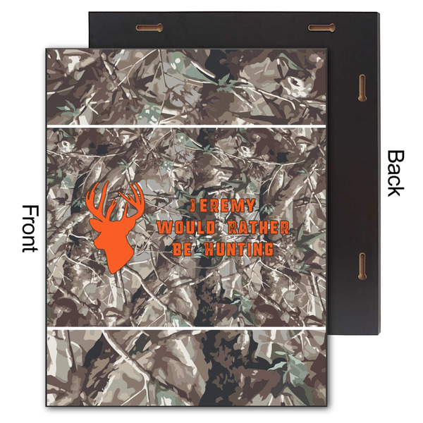 Hunting Camo 11x14 Wood Print - Front & Back View