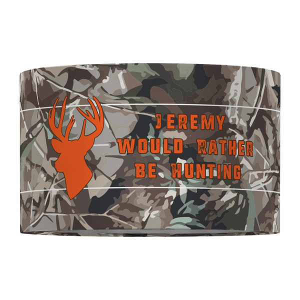 Hunting Camo 12" Drum Lampshade - FRONT (Fabric)