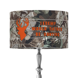 Hunting Camo 12" Drum Lamp Shade - Fabric (Personalized)