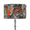 Hunting Camo 12" Drum Lampshade - ON STAND (Fabric)