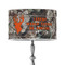 Hunting Camo 12" Drum Lampshade - ON STAND (Poly Film)