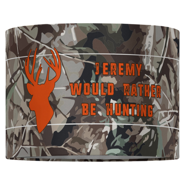 Hunting Camo 16" Drum Lampshade - FRONT (Fabric)