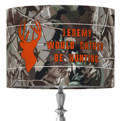 Hunting Camo 16" Drum Lamp Shade - Fabric (Personalized)