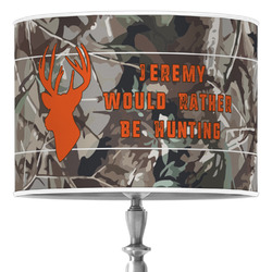 Hunting Camo 16" Drum Lamp Shade - Poly-film (Personalized)