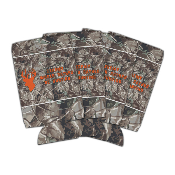 Custom Hunting Camo Can Cooler (16 oz) - Set of 4 (Personalized)