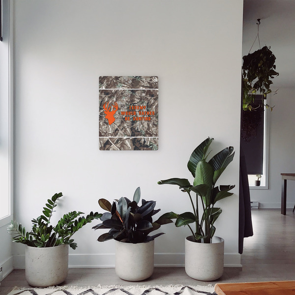 Hunting Camo 16x20 - Canvas Print - In Context